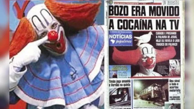 Imagem ilustrativa da notícia Bozo e a cocaína: conheça o lado sombrio do famoso palhaço no Brasil