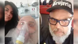 João Gordo ao lado da mulher, Vivi Torrico.