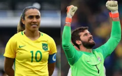 Alisson e Marta estão concorrendo ao prêmio. 