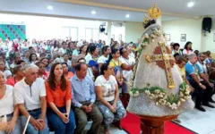 Os romeiros saíram da Capela de São Brás, com destino à praça Santuário.