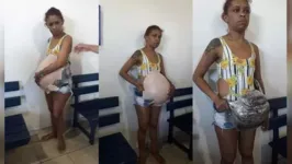 Passageiros desconfiaram da barriga e acionaram a polícia. 
