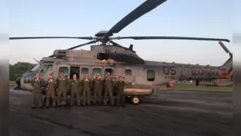 Militares que serão empregados no combate ao incêndio e atividades de busca e salvamento.