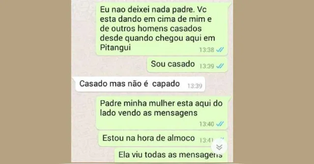 Imagem ilustrativa da notícia Conversas picantes: padre é afastado "por comportamento imoral e impróprio"