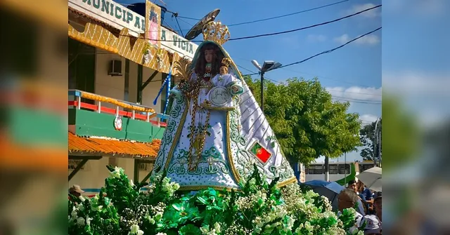 Imagem ilustrativa da notícia Fiéis realizam Recírio no encerramento da festa em Vigia