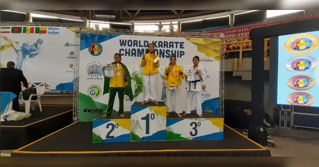 Imagem ilustrativa da notícia Dupla paraense conquista vice-mundial de karatê no ano de estreia