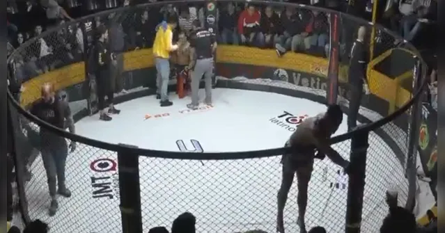 Imagem ilustrativa da notícia Lutador brasileiro de MMA bebe cerveja em intervalo da luta; veja o vídeo!