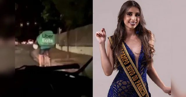 Imagem ilustrativa da notícia Miss zomba de entregador de comida e pode perder título. Veja o vídeo!