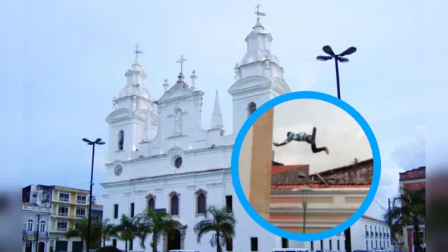 Imagem ilustrativa da notícia Viral do "homem que caiu da Igreja da Sé" assusta internautas