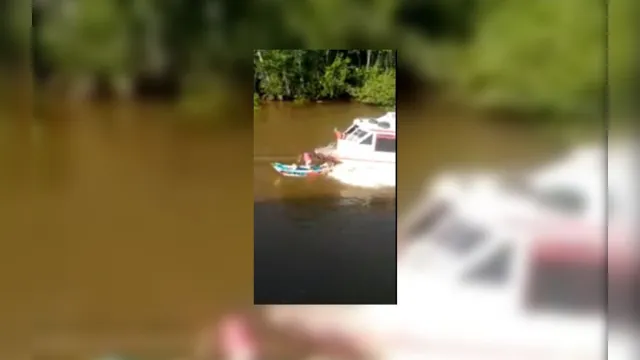 Imagem ilustrativa da notícia Homem se joga em rio para não ser 'atropelado' por embarcação em Breves. Veja vídeo! 