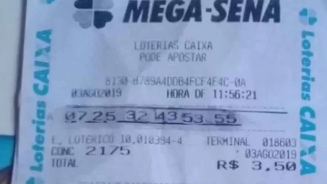 Imagem ilustrativa da notícia Mulher tenta resgatar prêmio da Mega-Sena na lotérica com bilhete adulterado