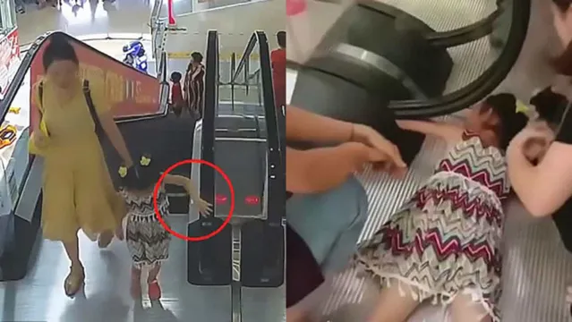 Imagem ilustrativa da notícia Criança de 5 anos fica com o braço preso em escada rolante de shopping