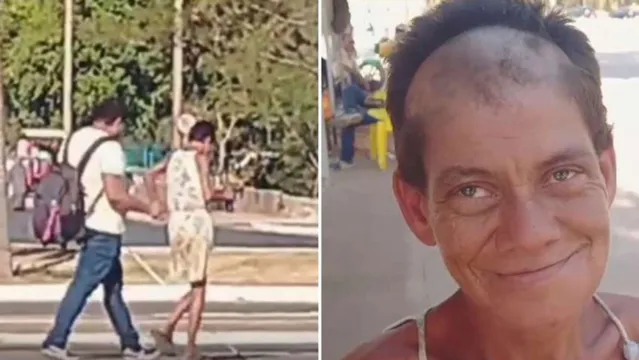 Imagem ilustrativa da notícia Moradora de rua ajuda cego a chegar em parada de ônibus e vídeo viraliza 