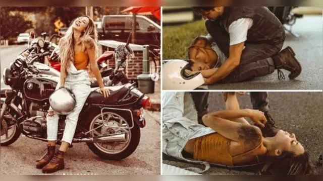 Imagem ilustrativa da notícia Jovem é acusada de glamourizar acidente de moto em sessão de fotos