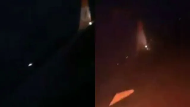 Imagem ilustrativa da notícia Turbina de avião da GOL pega fogo durante decolagem; veja o vídeo