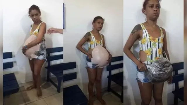 Imagem ilustrativa da notícia Mulher é presa com 5 kg de droga e falsa barriga de grávida ao embarcar no Pará