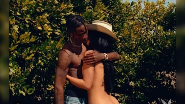 Imagem ilustrativa da notícia Irmã Kardashian e marido posam nus para a Playboy americana