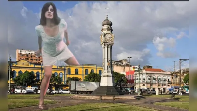 Imagem ilustrativa da notícia Lana
Del Rey gigante passeia por pontos turísticos de Belém. Veja!