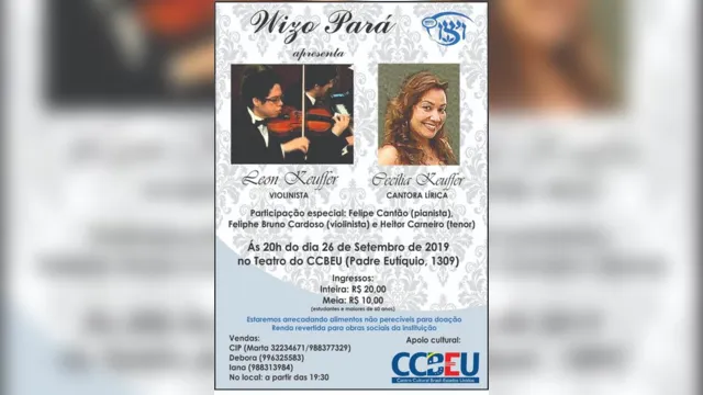 Imagem ilustrativa da notícia Concertos celebram música erudita paraense e cultura musical Judaíca em Belém