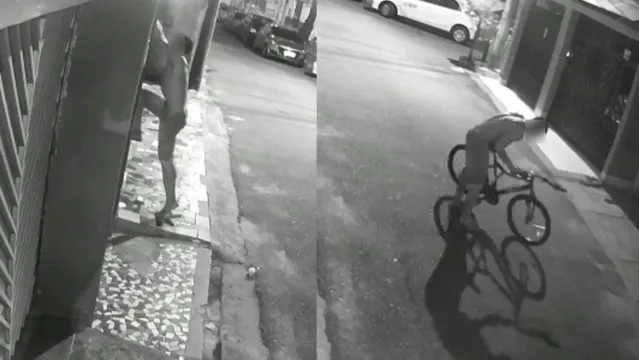 Imagem ilustrativa da notícia Homem escala muro de residencial e furta bicicleta em bairro de Belém; veja o vídeo!