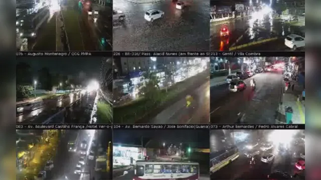 Imagem ilustrativa da notícia Chuva paralisa o trânsito em Belém. Veja ao vivo como fugir do congestionamento