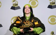 Imagem ilustrativa da notícia Billie Eilish é a 1ª mulher a vencer os maiores prêmios do Grammy 