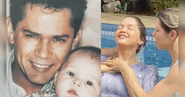 Imagem ilustrativa da notícia Filha de Leandro se batiza na igreja evangélica: ‘Renascimento em Cristo’