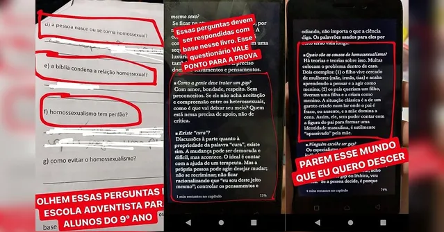 Imagem ilustrativa da notícia Polêmica sobre 'homossexualismo' em escola de Belém ganha repercussão nacional