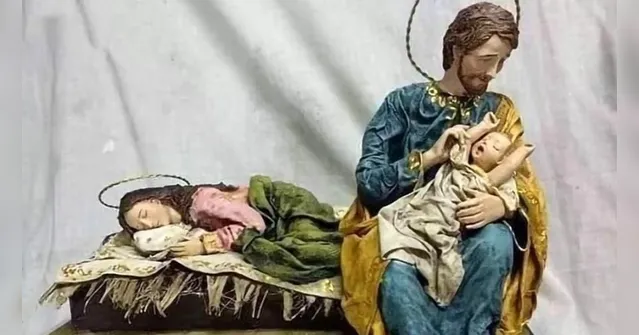 Imagem ilustrativa da notícia Presépio que mostra Maria descansando comove o Papa e viraliza na web