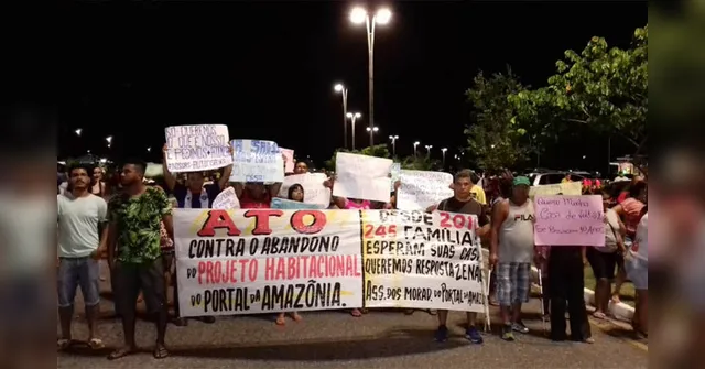 Imagem ilustrativa da notícia Desalojados: moradores protestam contra Zenaldo no Portal da Amazônia