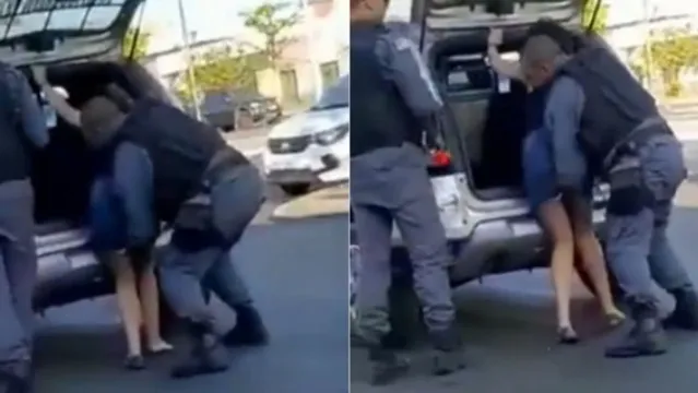 Imagem ilustrativa da notícia Policial é flagrado tocando em partes íntimas de mulher durante abordagem; assista!