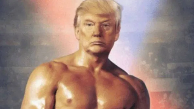 Imagem ilustrativa da notícia Trump posta montagem em que aparece como Rocky Balboa: 'Peitoral lindo'