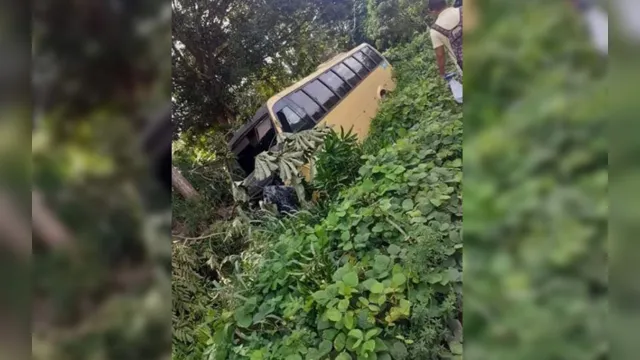 Imagem ilustrativa da notícia Motorista de micro-ônibus tenta desviar de buraco e sofre acidente no Pará