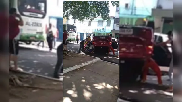 Imagem ilustrativa da notícia Vídeo: carro capota em colisão na avenida Pedro Miranda