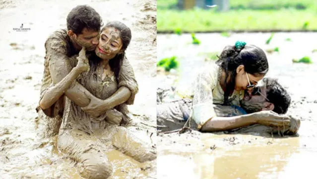 Imagem ilustrativa da notícia Casal faz ensaio de noivado na lama e internautas não perdoam