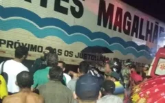 A vítima foi socorrida por equipes do Serviço de Atendimento Móvel de Urgência (Samu)