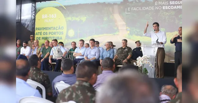 Imagem ilustrativa da notícia Trecho de 51 quilômetros da Cuiabá-Santarém é entregue