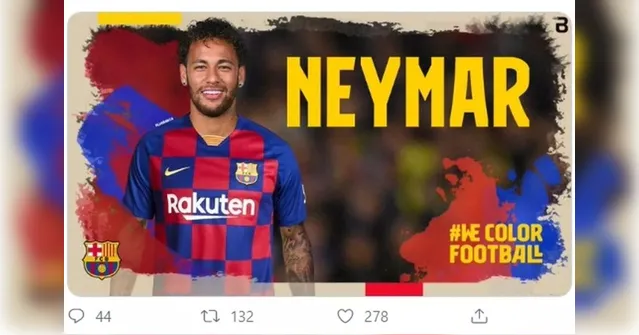 Imagem ilustrativa da notícia Site oficial do Barcelona anuncia a volta de Neymar