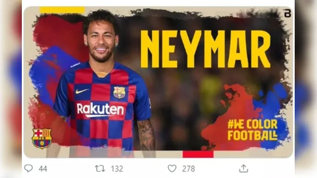 Imagem ilustrativa da notícia Site oficial do Barcelona anuncia a volta de Neymar