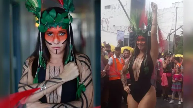 Imagem ilustrativa da notícia Alessandra Negrini gera polêmica por traje em desfile de carnaval