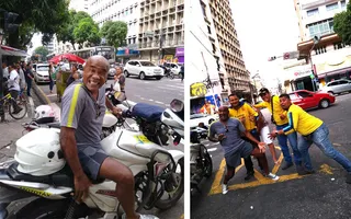 Kid Bengala foi assediado por fãs no centro comercial de Belém