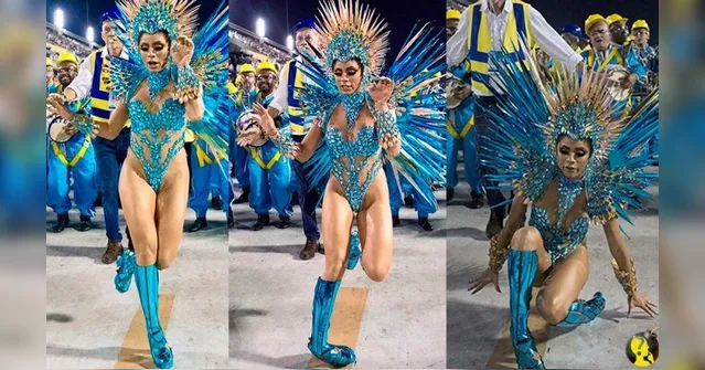 Imagem ilustrativa da notícia Lexa cai na Sapucaí, mas se levanta rápido no desfile da Tijuca