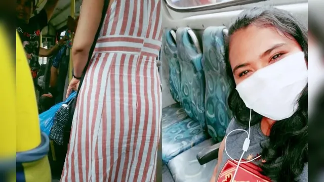 Imagem ilustrativa da notícia Estudante
de Belém pega ônibus com máscara descartável e ninguém senta ao lado dela