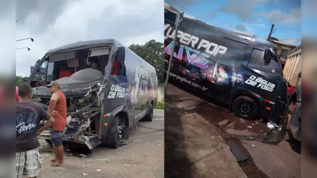 Imagem ilustrativa da notícia Ônibus do Super Pop bate em caçamba na rodovia Alça Viária