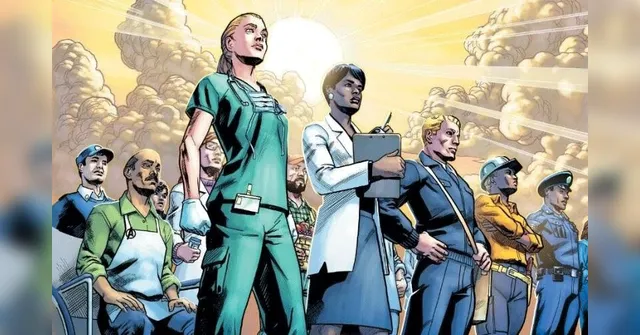 Imagem ilustrativa da notícia Marvel transforma trabalhadores essenciais em super-heróis em desenho