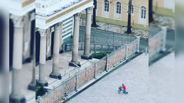 Imagem ilustrativa da notícia Imagem de homem ajoelhado e sozinho em frente à Basílica de Nazaré viraliza. Veja!