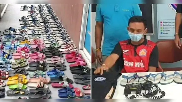 Imagem ilustrativa da notícia Tarado por chinelos é preso com 126 pares de calçados e confessa fazer sexo com eles