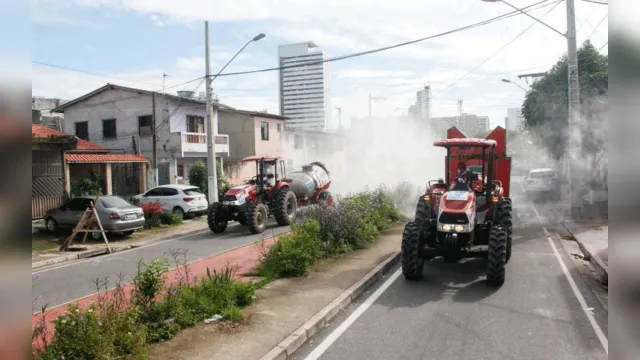 Imagem ilustrativa da notícia Covid-19: Oito Bairros de Belém recebem ações de desinfecção nas ruas 