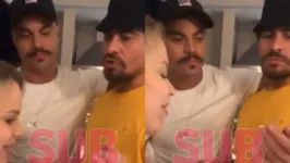Nas imagens, além dele abraçar algumas pessoas, é possível ver uma grande aglomeração no local.