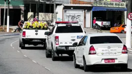 A imagem de São Cristóvão foi conduzida pelos fiéis em carreata por algumas ruas da capital.