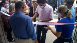 A reinauguração contou com a presença da secretaria estadual de Educação, Eliete Braga e do presidente do Diretório Municipal do MDB de Salinas, Max Denner.